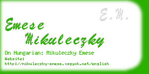 emese mikuleczky business card